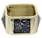 Black Spotted Pyramid Hinged Bracelet