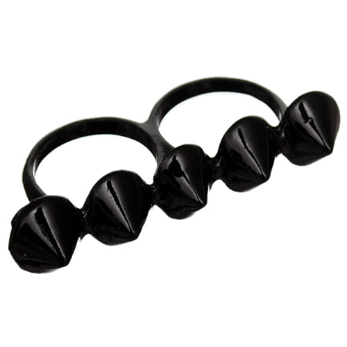 Black Spike Knuckle Finger Ring