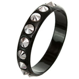 Black Cone Pyramid Spike Bangle Bracelet