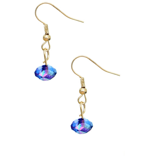 Blue Beaded Teardrop Chandelier Necklace Set