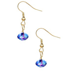 Blue Beaded Teardrop Chandelier Necklace Set
