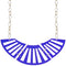 Blue Two Sided Mirrored Chain Necklace