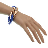 Blue Acrylic Chain Link Bracelet