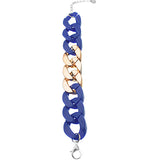 Blue Acrylic Chain Link Bracelet