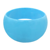 Blue Round Curvy Bangle Bracelet