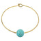Blue Centered Bead Wired Latch Bracelet