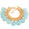 Blue Hanging Beaded Chain Bracelet