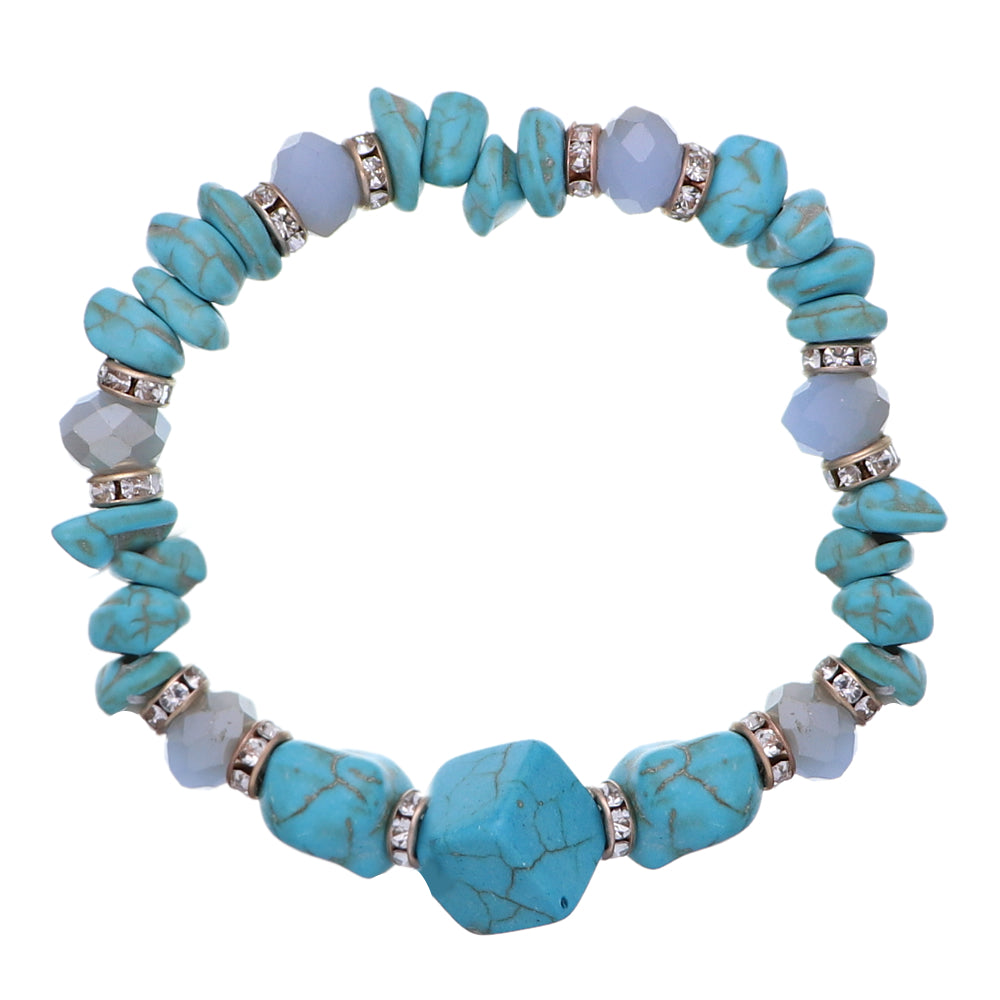 Blue Chakra Crystal Chip Stretch Bracelet