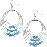Blue Bead Hoops