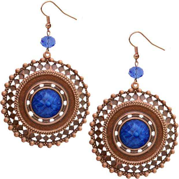 Blue Bead Earrings
