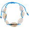Blue Cowrie Sea Shell Adjustable Bracelet