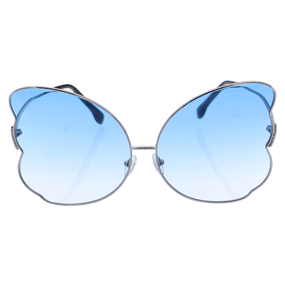 Blue Butterfly Shaped Gradient Tinted Sunglasses