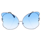 Blue Butterfly Shaped Gradient Tinted Sunglasses