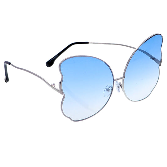Blue Butterfly Shaped Gradient Tinted Sunglasses