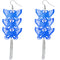 Blue Cascade Butterfly Chain Earrings