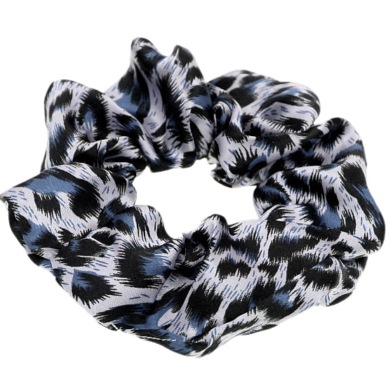 Blue Cheetah Print Hair Scrunchie