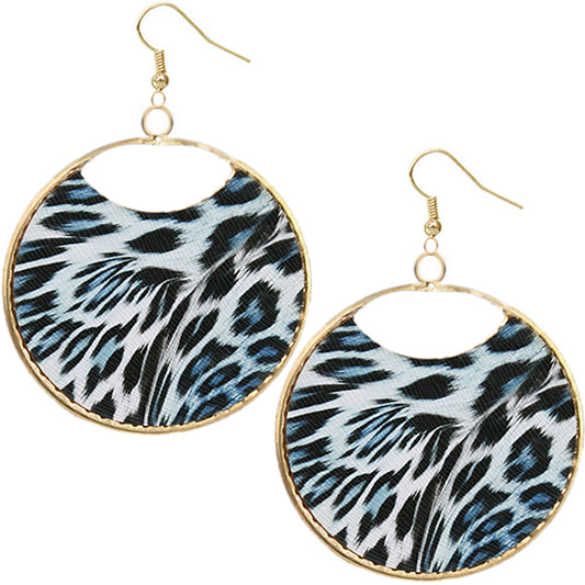Blue Cheetah Earrings