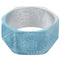 Blue Cracked Texture Hexagon Bangle Bracelet