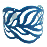 Blue Cutout Leaf Cuff Bracelet