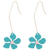 Blue Dainty Flower Earrings