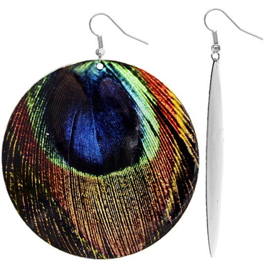 Blue Peacock Earrings