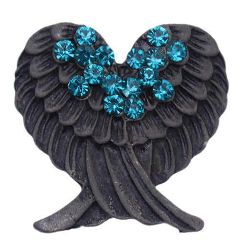Blue Beaded Double Wing Adjustable Ring