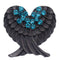 Blue Beaded Double Wing Adjustable Ring