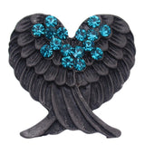 Blue Beaded Double Wing Adjustable Ring