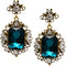 Blue Elegant Post Gemstone Earrings