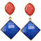 Blue Two Tone Earrings