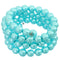 Blue Faux Pearl Coil Wrap Bracelet