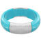 Blue Frosted Resin Bangle Bracelet