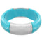 Blue Frosted Resin Bangle Bracelet