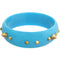 Blue Pointy Spike Round Bangle Bracelet