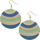 Blue Two Tone Dangle Earrings