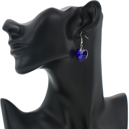 Blue Heart Mini Mini Dangle Earrings