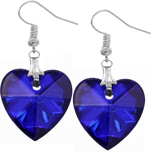 Blue Heart Mini Mini Dangle Earrings