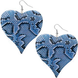Blue Snakeskin Earrings