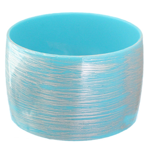 Blue Large Wide Bangle Bracelet