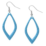 Blue Layered Glitter Teadrop Charm Necklace Set