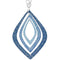 Blue Layered Glitter Teadrop Charm Necklace Set