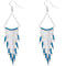 Blue Long Beaded Dangle Earrings
