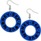 Blue Money Sex Love Wooden Earrings
