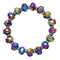 Multicolor Briolette Rhinestone Bead Stretch Bracelet