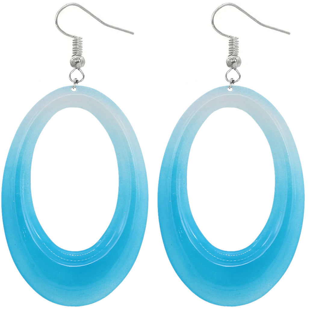 Blue Ombre Oval Earrings