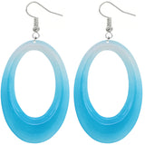 Blue Ombre Oval Earrings