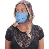 Blue Paisley Face Mask