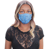 Blue Paisley Face Mask
