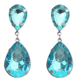 Blue pear shaped earrings