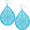 Blue Pear Shaped Earrings